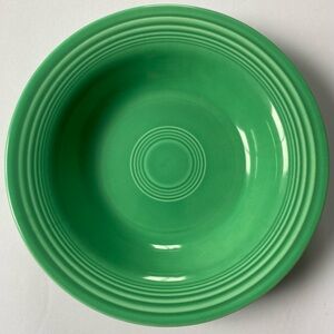 Vintage Fiesta Original Green 8 1/4" Flat Rim Soup Bowl Fiestaware Ware EUC